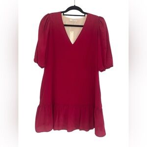 Lavender Brown Red Midi Dress